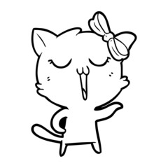 Obraz premium cartoon cat