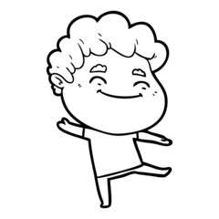 cartoon friendly man