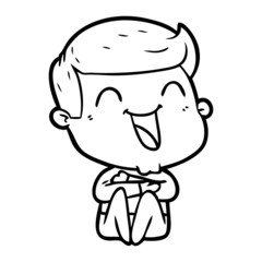 cartoon man laughing