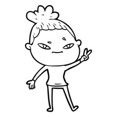 cartoon woman