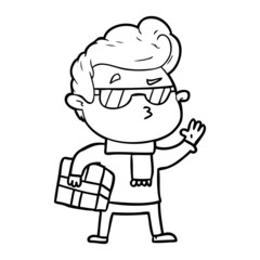 cartoon cool guy
