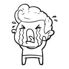 cartoon crying man