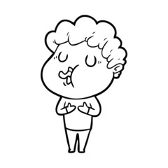 cartoon man singing
