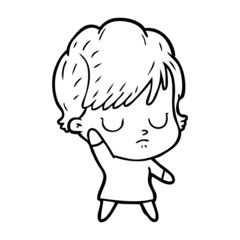 cartoon woman