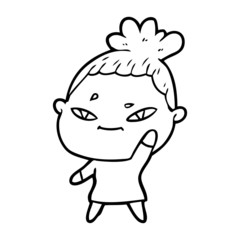cartoon woman