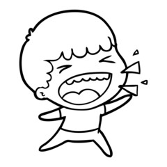 cartoon laughing man