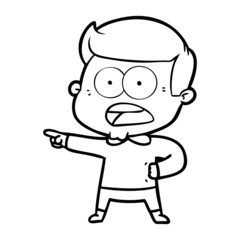 cartoon shocked man