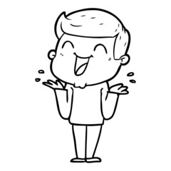 cartoon man laughing