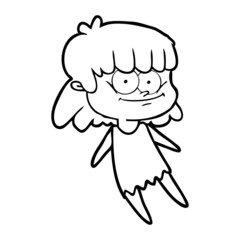 cartoon smiling woman