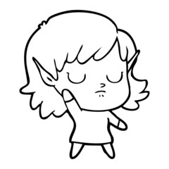 Fototapeta premium cartoon elf girl