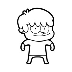 happy cartoon man