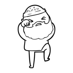 Fototapeta premium cartoon man with beard
