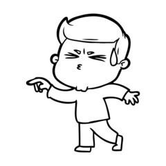 Fototapeta premium cartoon man sweating