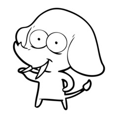 happy cartoon elephant