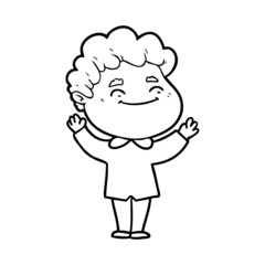 cartoon friendly man