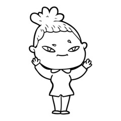 cartoon woman