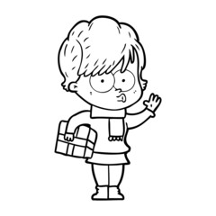 cartoon woman