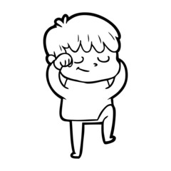 cartoon happy boy