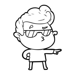 cartoon cool guy