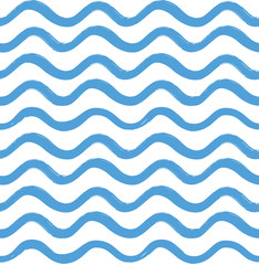 Abstract wave seamless pattern. Stylish geometric background. Wavy line ornamental wallpaper.  Water wave line stripe texture 