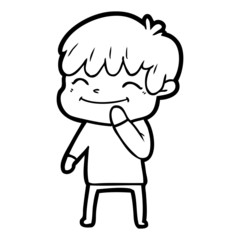 Fototapeta premium cartoon happy boy
