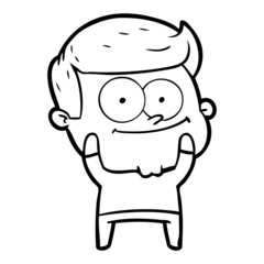 cartoon happy man