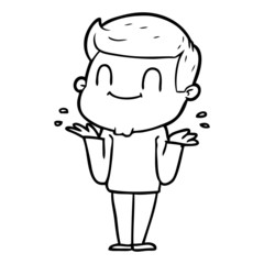 cartoon friendly man