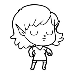 cartoon elf girl