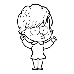 cartoon woman