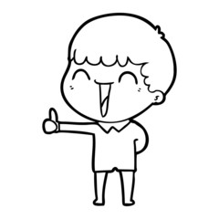 cartoon happy man
