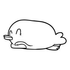 penguin lying on belly