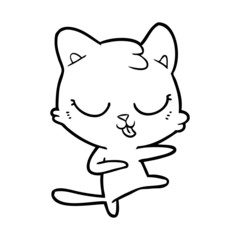 cartoon cat hissing