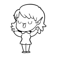 cartoon elf girl
