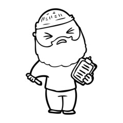 cartoon man with beard