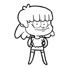 cartoon smiling woman
