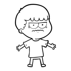 cartoon angry man