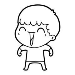 Fototapeta premium cartoon happy man