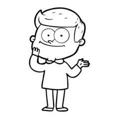 cartoon happy man