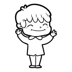 cartoon happy boy