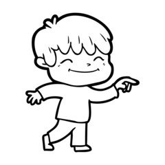 cartoon happy boy