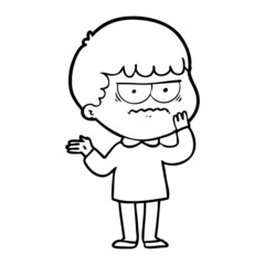 Obraz premium cartoon angry man