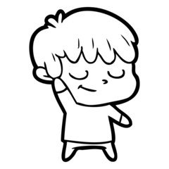 Obraz premium happy cartoon boy