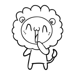 happy cartoon lion