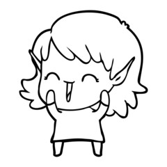 cartoon elf girl