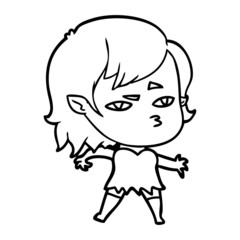 Obraz premium cartoon vampire girl