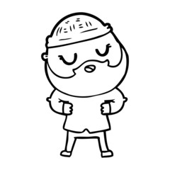 cartoon man with beard