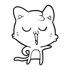 cartoon cat singing