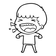 cartoon laughing man