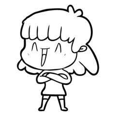 cartoon woman