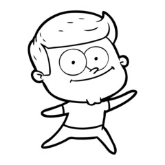 Obraz premium cartoon happy man